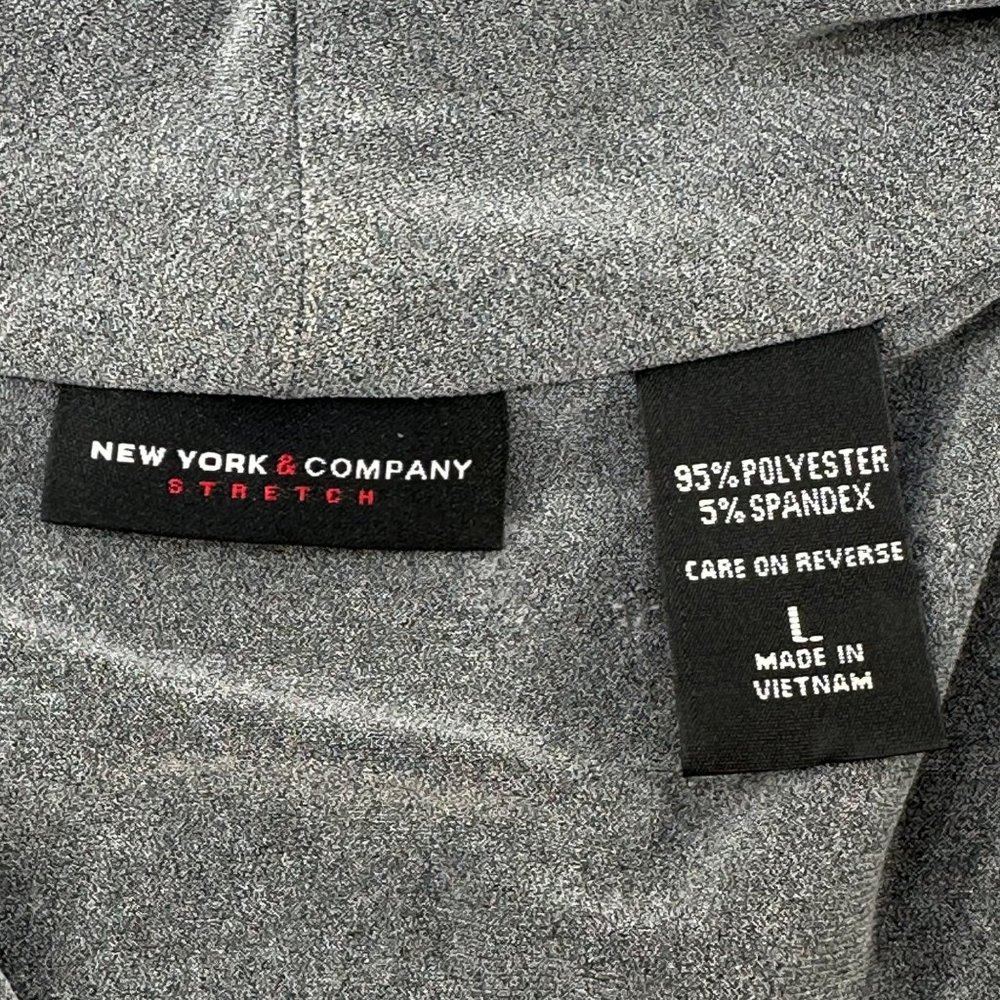 New York And Company Women's Size Large Top Long Sleeve Pullover Gray Preowned - Picture 3 of 11
